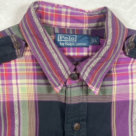 New Without Tags Polo Ralph Lauren Size Large Western Aztec Pearl Snap Shirt - Picture 4 of 13